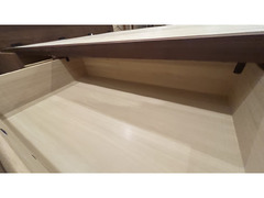Muji king size bed like new dark walnut