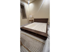 Muji king size bed like new dark walnut