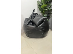 Bean bag with pillow.