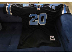 NFL Detroit Lions Barry Sanders Black American Football Jersey