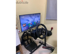 Logitech g920 steering wheel with shifter and stand