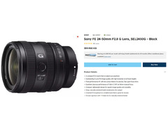 Sony FE 24-50mm f/2.8 G Lens