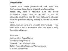 Toni & Guy Ceramic Deep Barrel Waver with Adjustable Temperature
