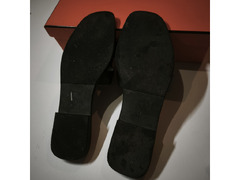 Hermes Oran Silver Stud Sandals - Size 37