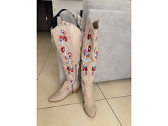 Knee-High Embroidered Boots